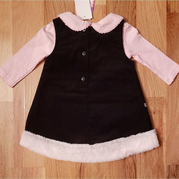 NWT Samara Love Birds Corduroy Jumper Dress Set - Picture 6 of 6